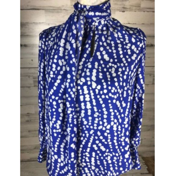 Dash K By Kardashians sz 00 Blue Gray Spot Neck - Picture 3 of 8